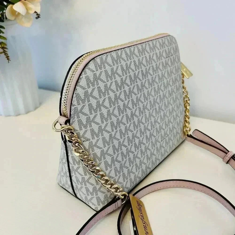 Michael Kors Jet Set Travel Medium Logo Dome Crossbody Bag MK - Picture 9 of 9